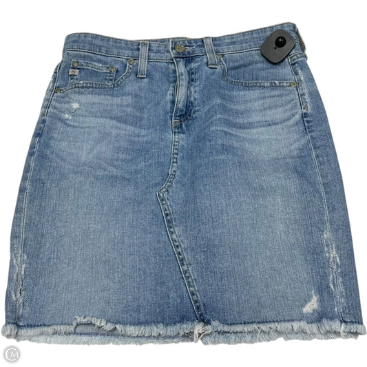 Skirt Designer By Adriano Goldschmied In Blue Denim, Size: Xs