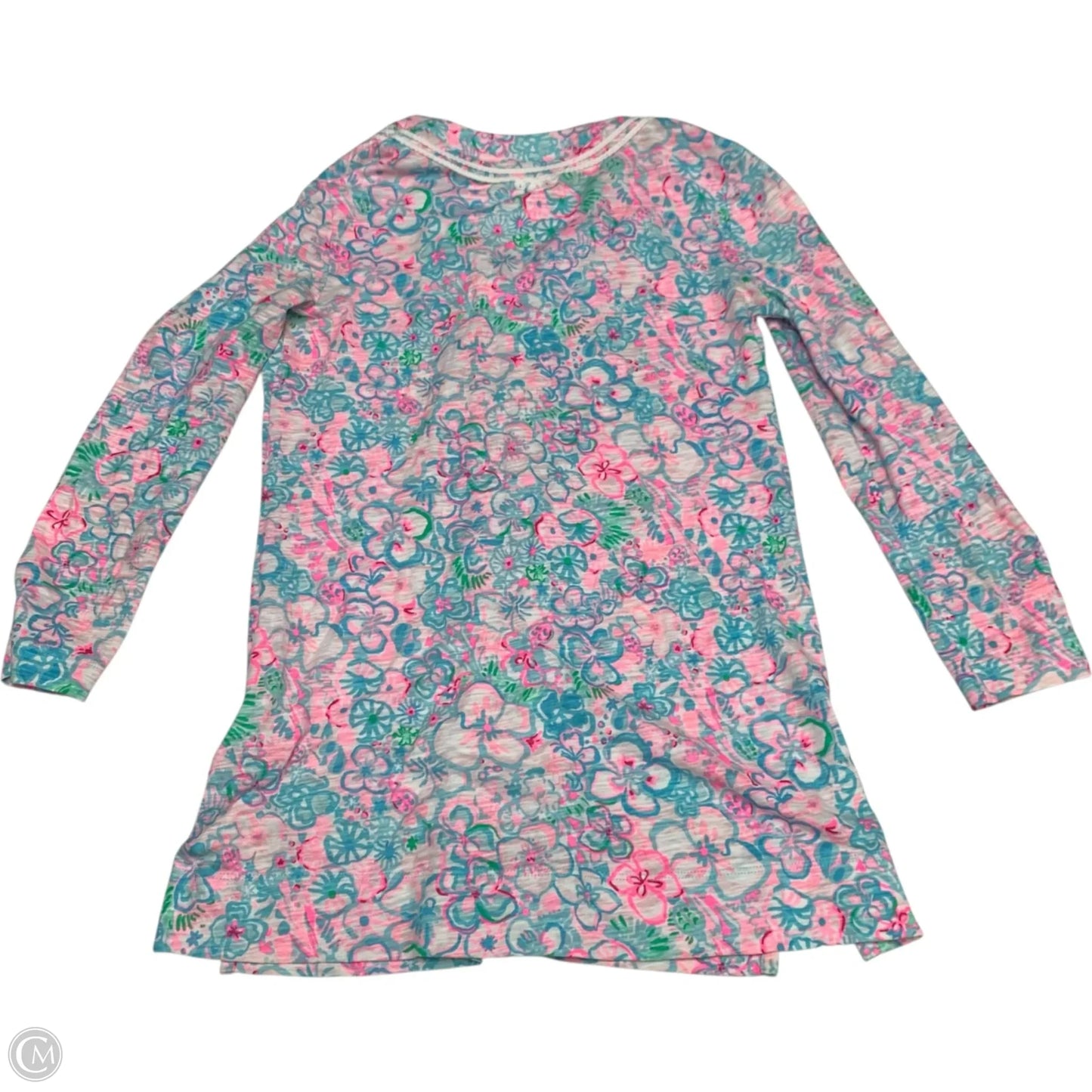 Top Long Sleeve Designer By Lilly Pulitzer In Blue & Pink, Size: Xxs