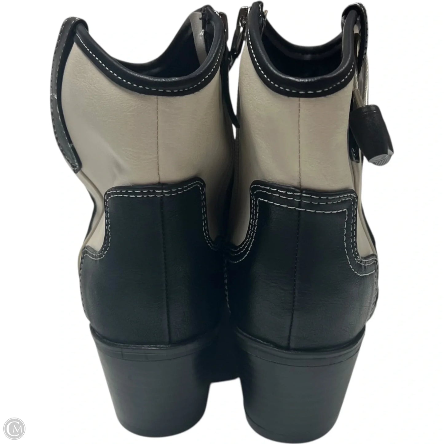 Boots Western By Dr Scholls In Black & Cream, Size: 7.5