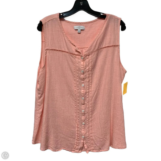 Top Sleeveless By New Directions In Pink, Size: 2x