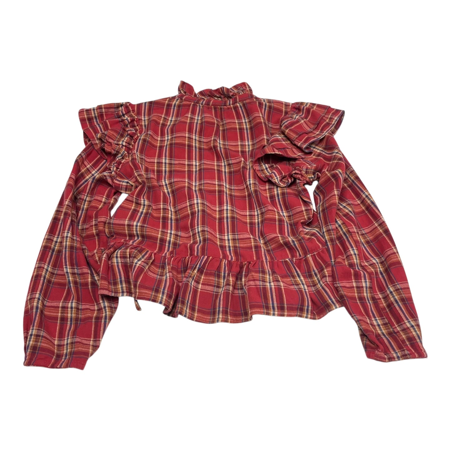 Top Long Sleeve By Blanknyc In Plaid Pattern, Size: L