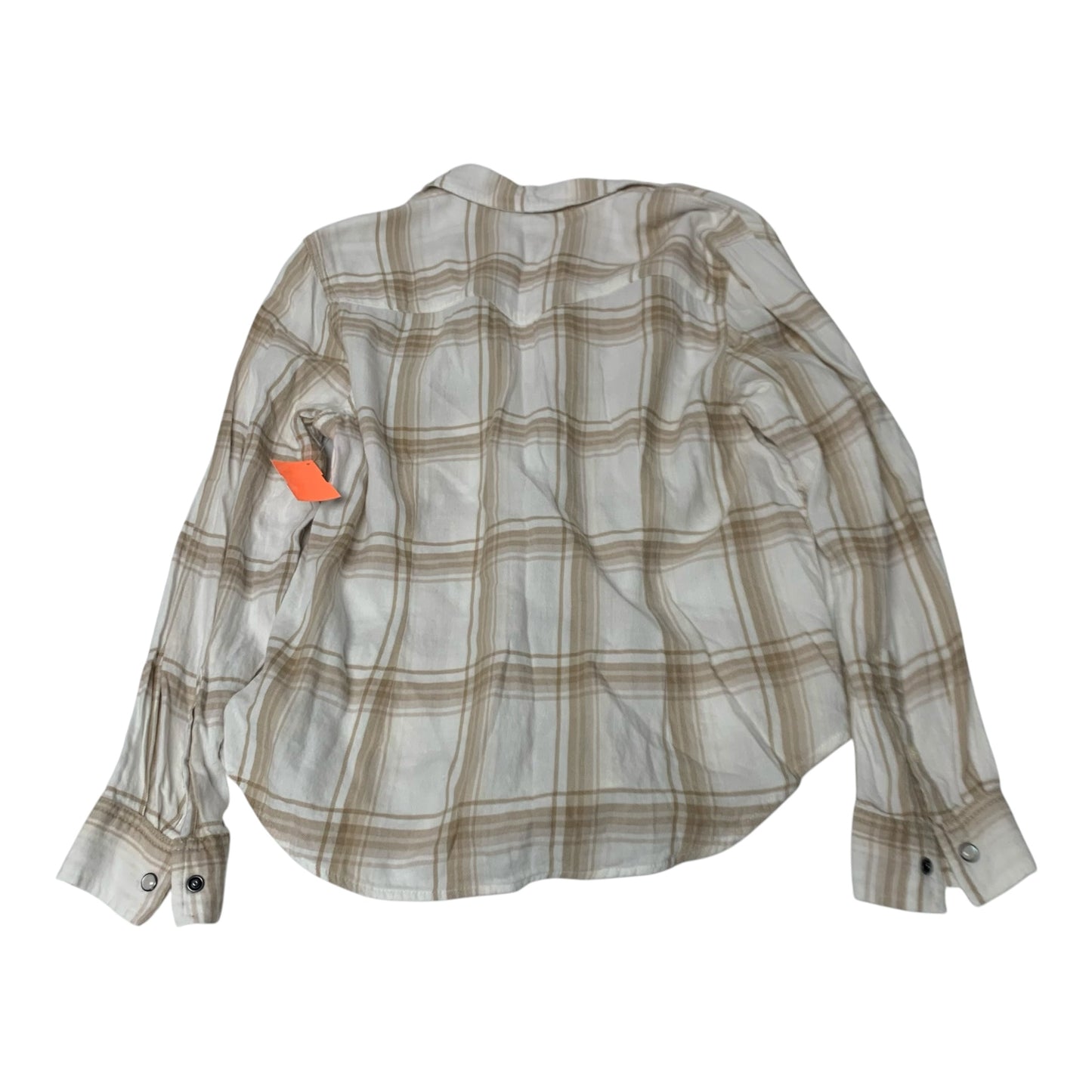 Top Long Sleeve By Gap In Brown & White, Size: M