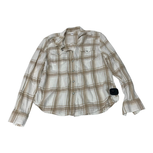 Top Long Sleeve By Gap In Brown & White, Size: M