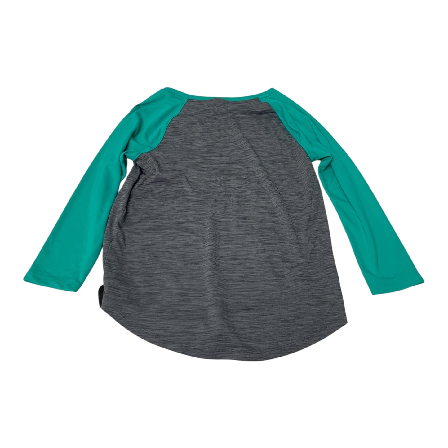 Athletic Top Long Sleeve Crewneck By Under Armour In Blue & Grey, Size: S