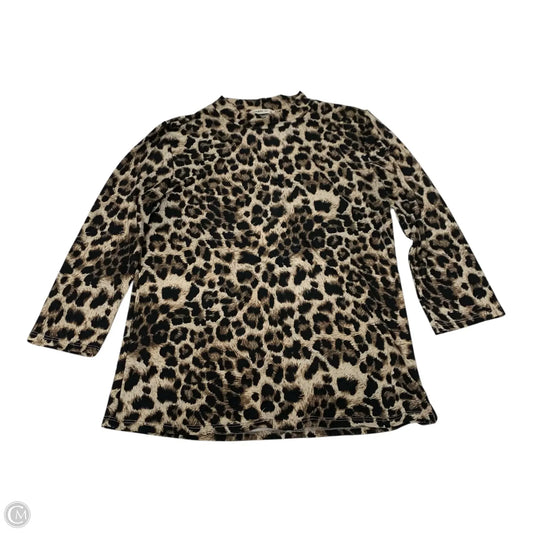 Top Long Sleeve By Ginger G In Animal Print, Size: M