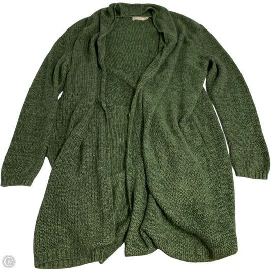 Sweater Cardigan By Faded Glory In Green, Size: Xxl