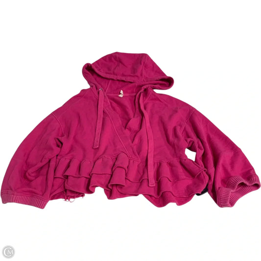 Sweatshirt Hoodie By Free People In Pink, Size: Sp