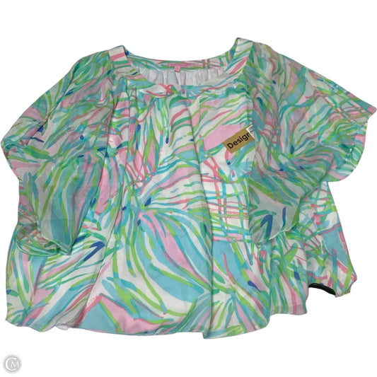 Blouse Designer By Lilly Pulitzer In Blue & Green, Size: Xs