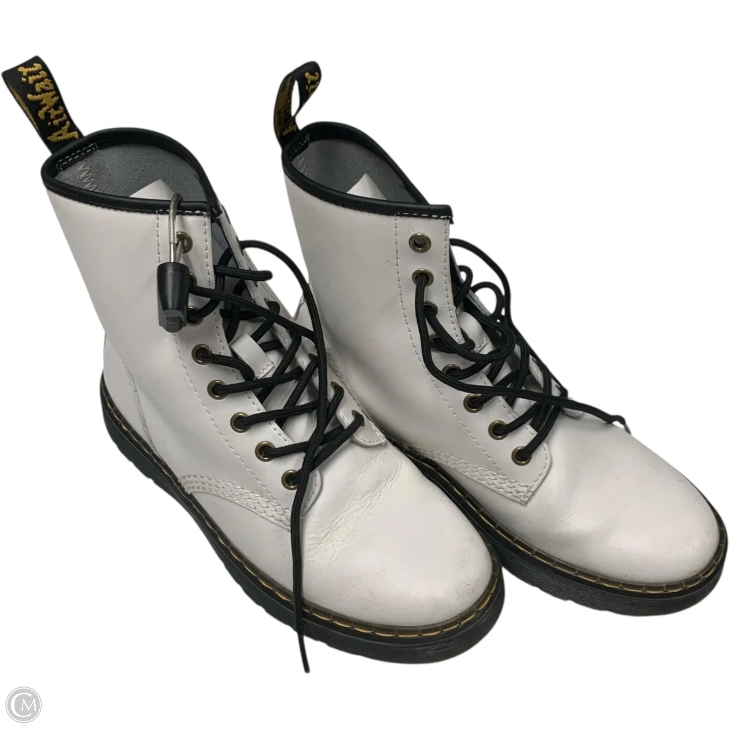 Boots Combat By Dr Martens In White, Size: 8