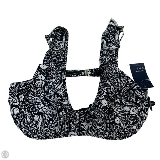 Swimsuit Top By Crown And Ivy In Black & White, Size: 1x