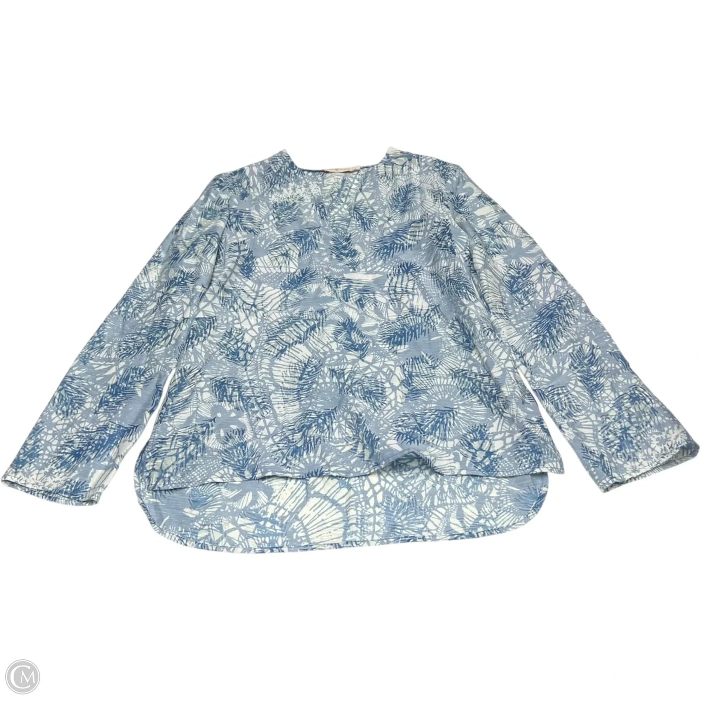 Top Long Sleeve Designer By Tory Burch In Blue, Size: S
