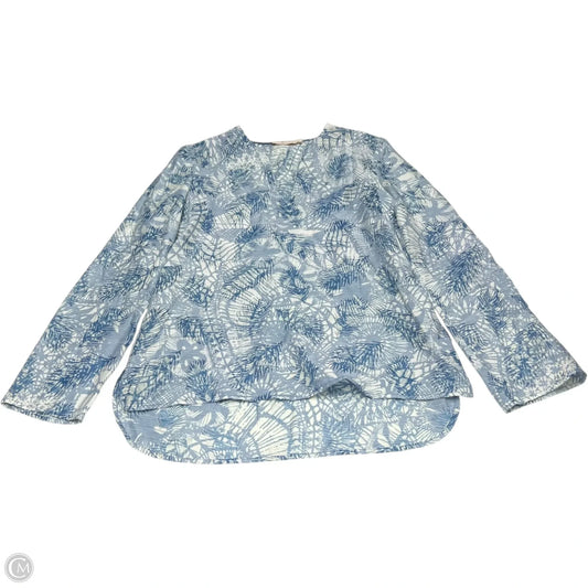 Top Long Sleeve Designer By Tory Burch In Blue, Size: S