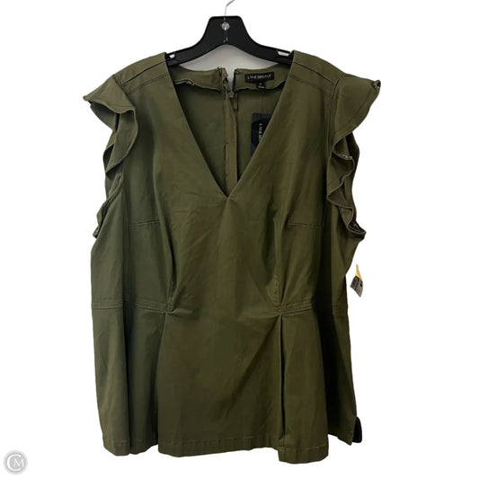 Top Sleeveless By Lane Bryant In Green, Size: 3x