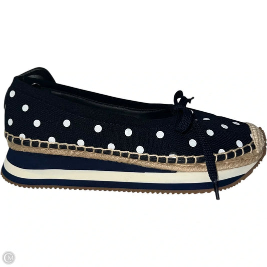 Shoes Designer By Tory Burch In Blue & White, Size: 6.5