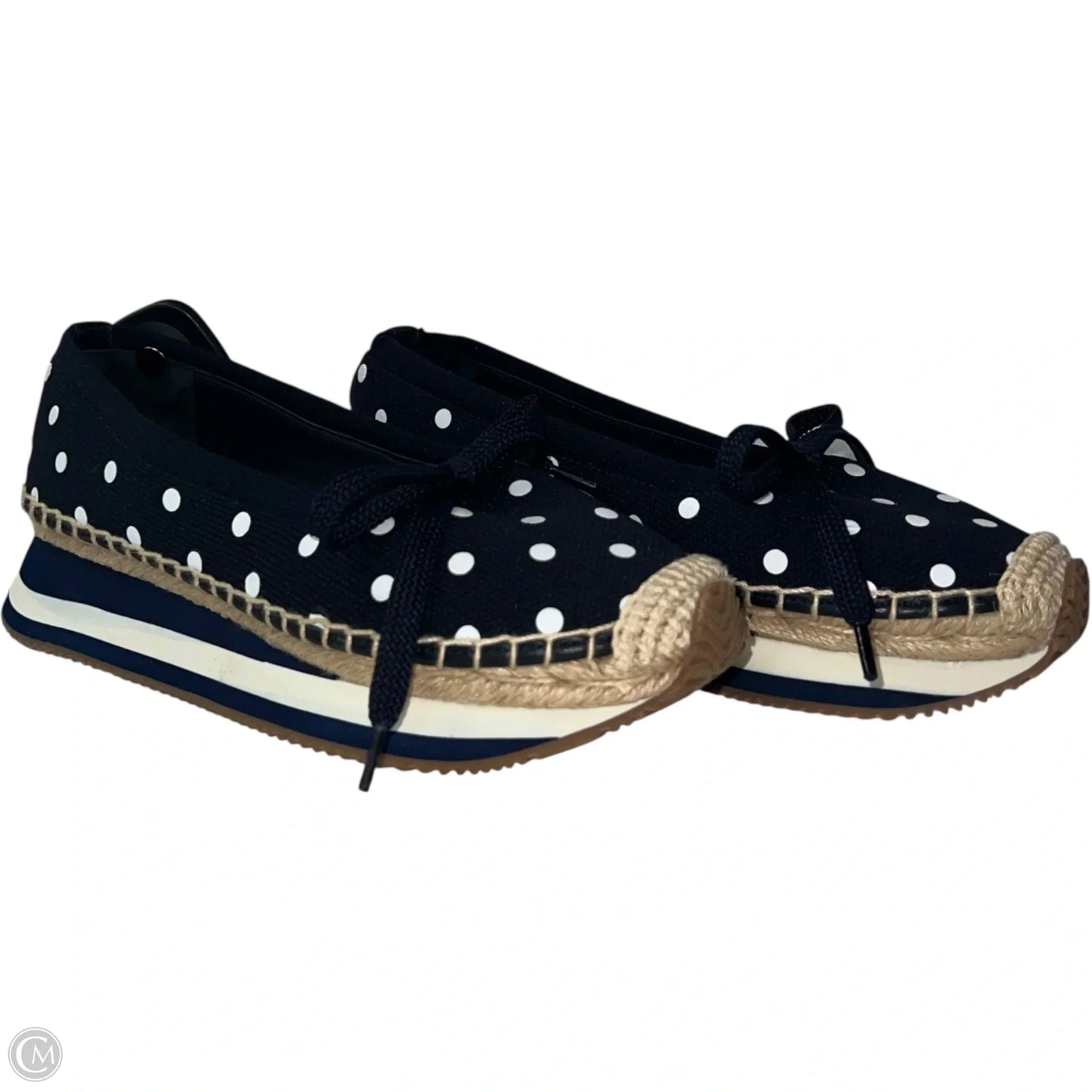 Shoes Designer By Tory Burch In Blue & White, Size: 6.5