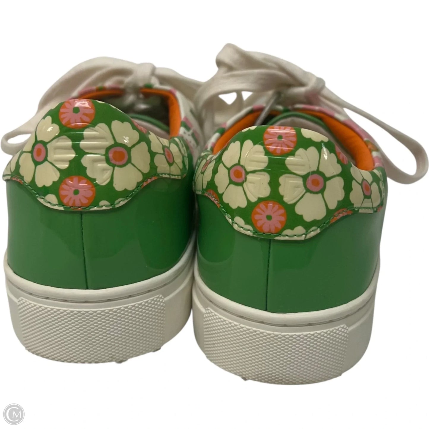 Shoes Designer By Tory Burch In Green & Pink, Size: 7