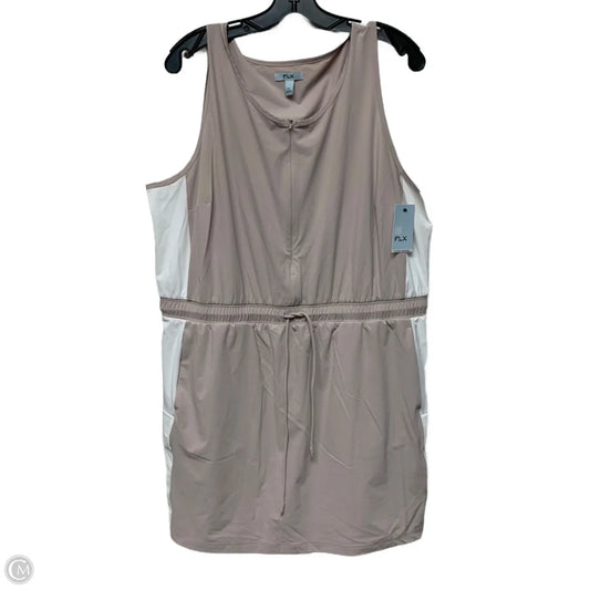 Athletic Dress By Flx In Tan, Size: Xl
