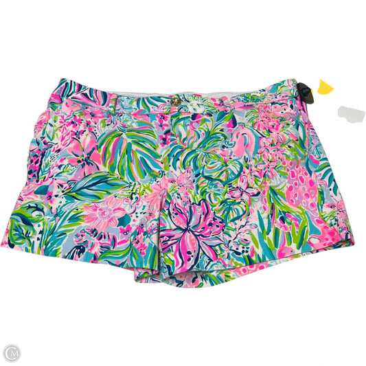 Shorts Designer By Lilly Pulitzer In Green & Pink, Size: 14