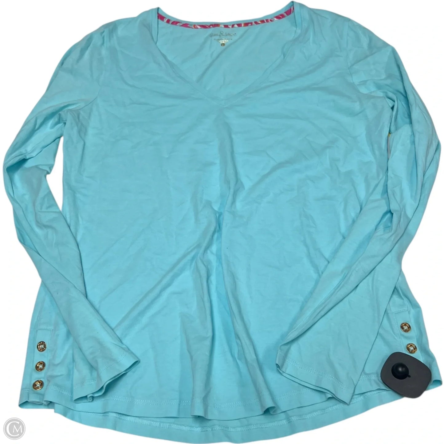 Top Long Sleeve Designer By Lilly Pulitzer In Blue, Size: L
