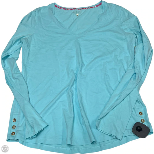 Top Long Sleeve Designer By Lilly Pulitzer In Blue, Size: L