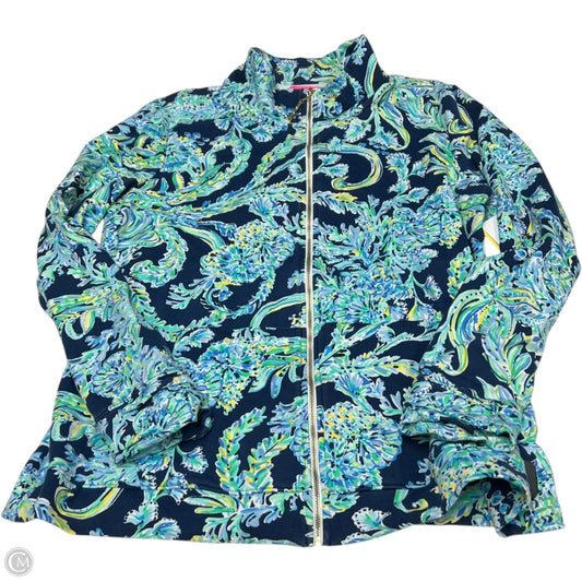 Jacket Designer By Lilly Pulitzer In Blue & Green, Size: Xl