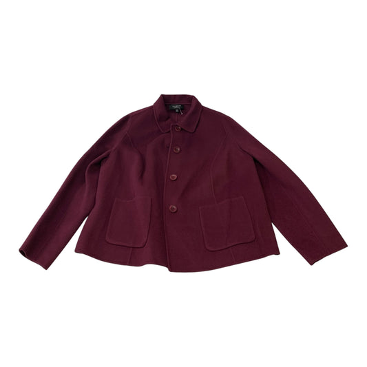 Coat Peacoat By Talbots In Purple, Size: L
