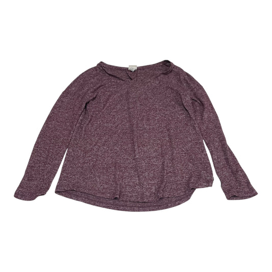 Top Long Sleeve Basic By A New Day In Purple, Size: Xs