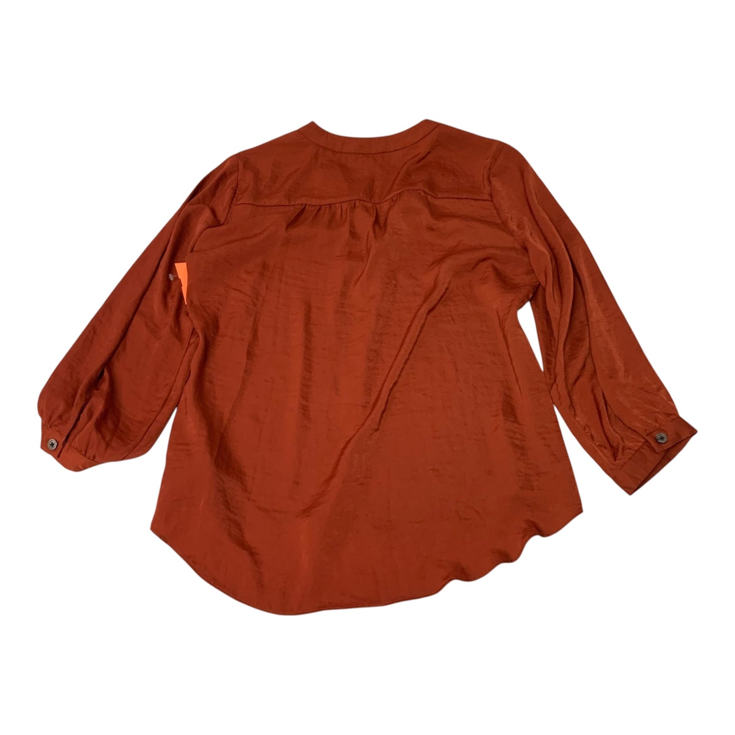 Blouse Long Sleeve By Vince Camuto In Orange, Size: S