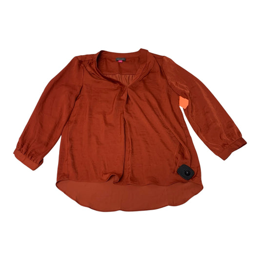 Blouse Long Sleeve By Vince Camuto In Orange, Size: S