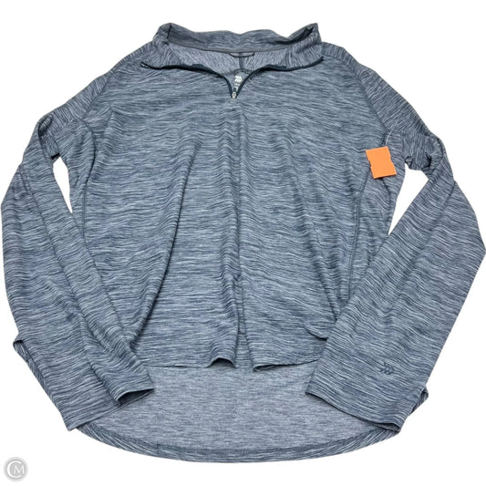 Athletic Top Long Sleeve Collar By All In Motion In Grey, Size: 1x