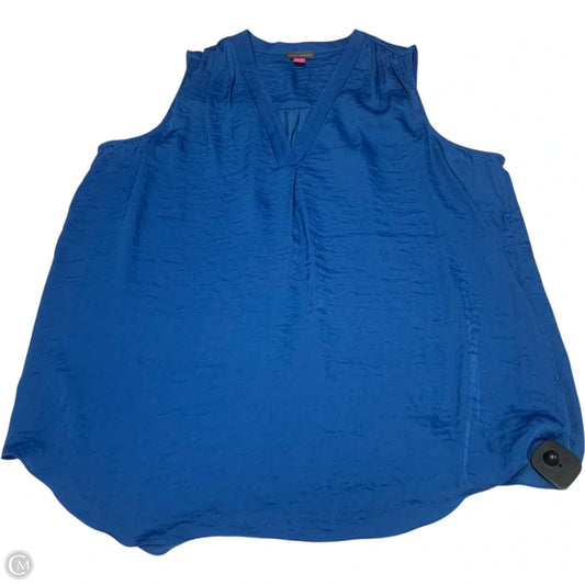 Blouse Sleeveless By Vince Camuto In Blue, Size: 1x
