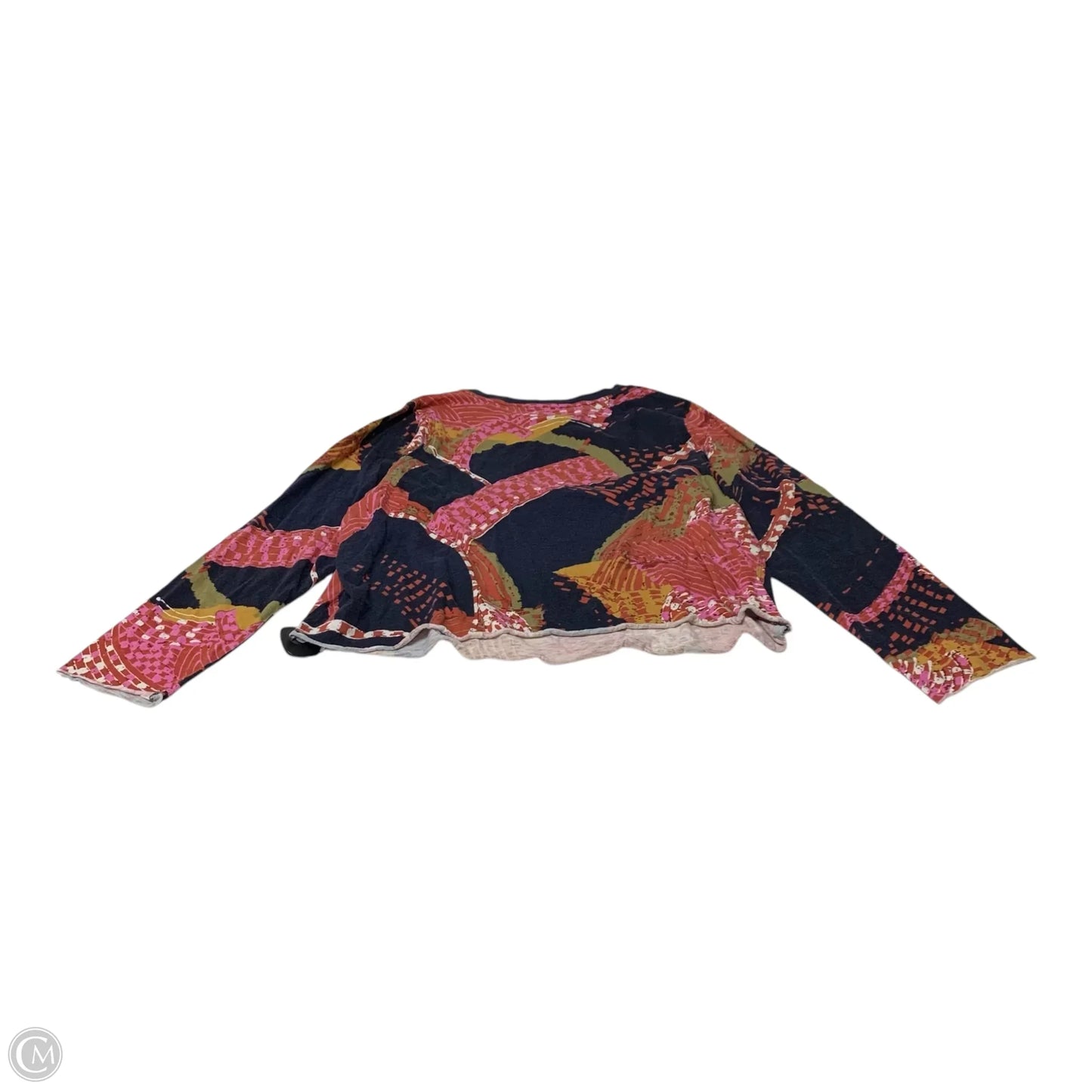 Top Long Sleeve By Anthropologie In Blue & Pink, Size: 2x