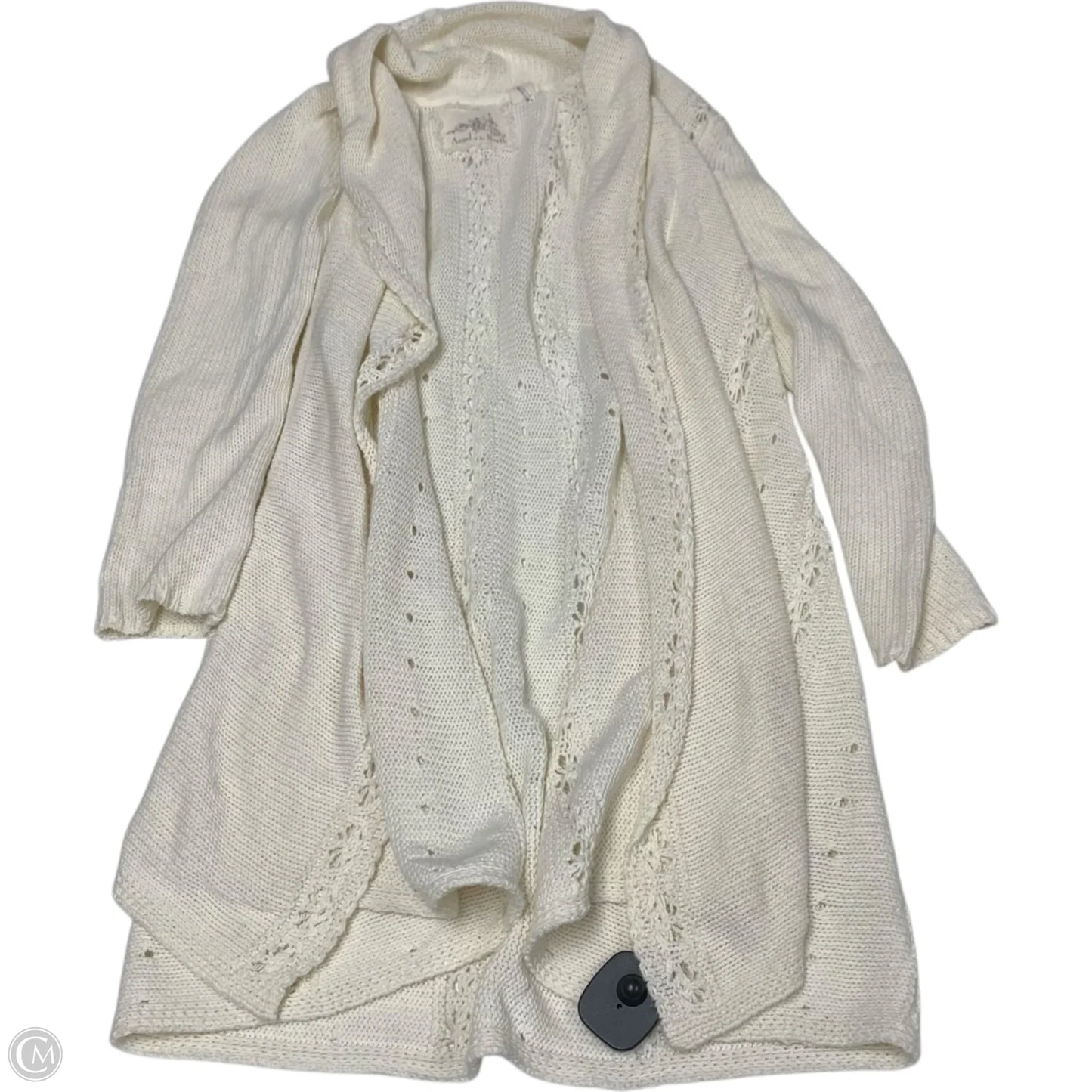 Sweater Cardigan By Anthropologie In White, Size: M