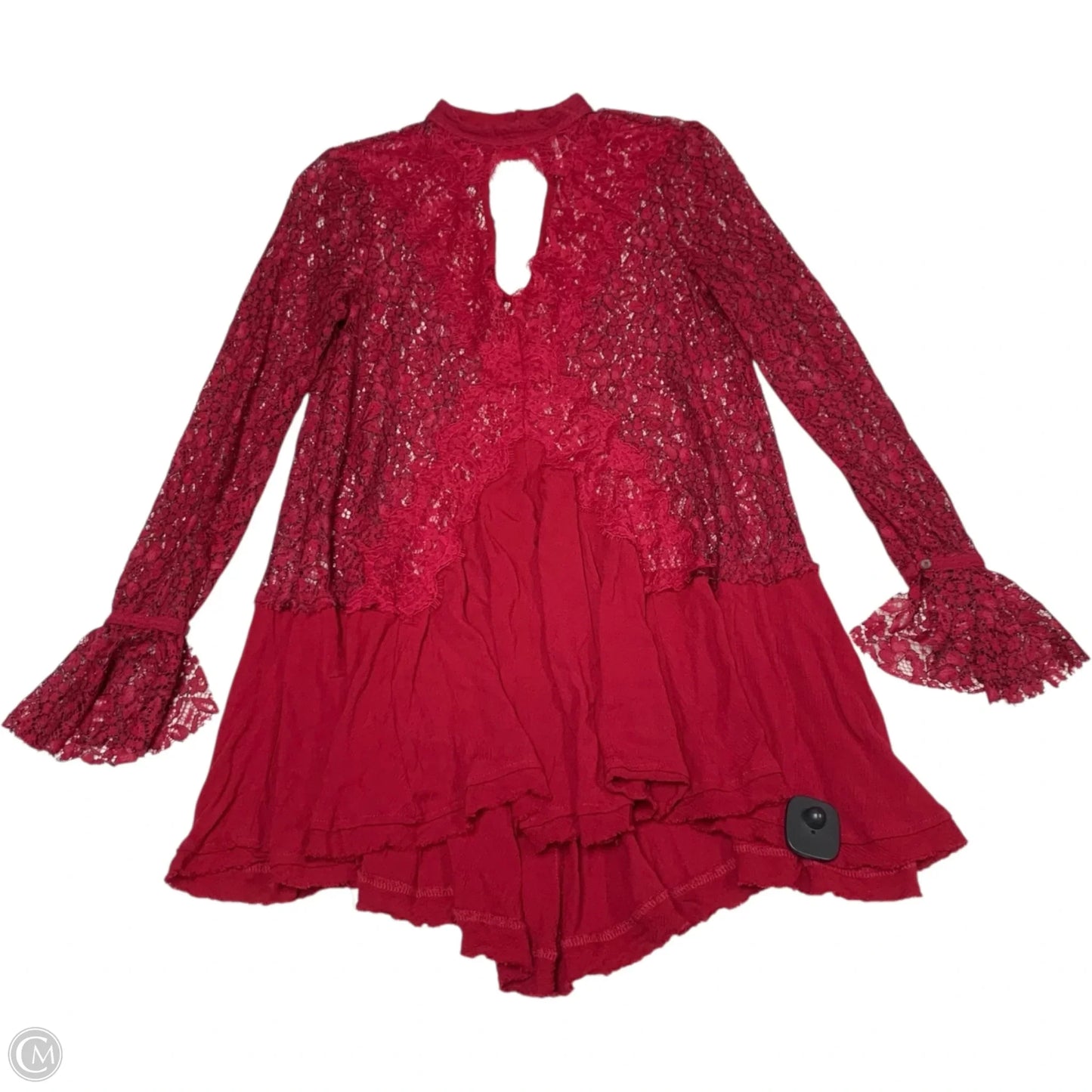 Tunic Long Sleeve By Free People In Red, Size: Xs