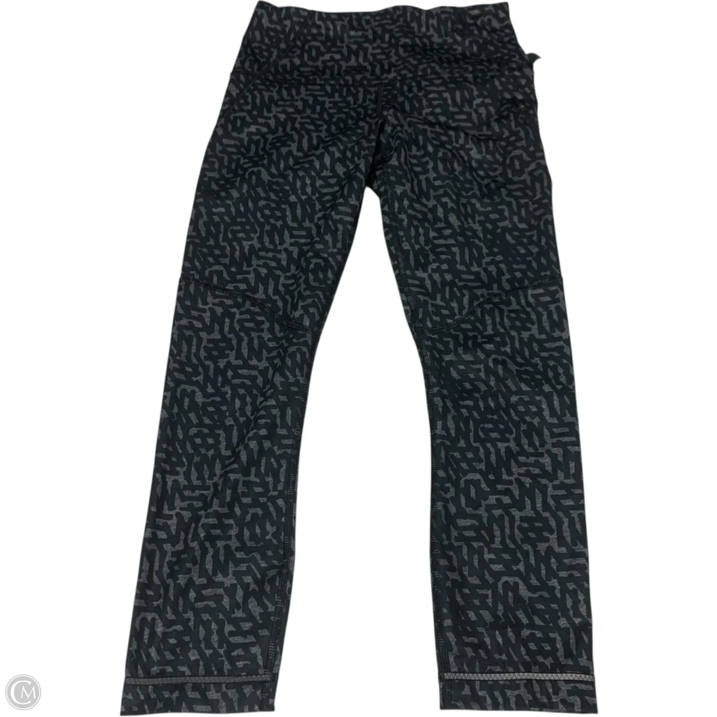 Athletic Leggings By Lululemon In Black & Grey, Size: S