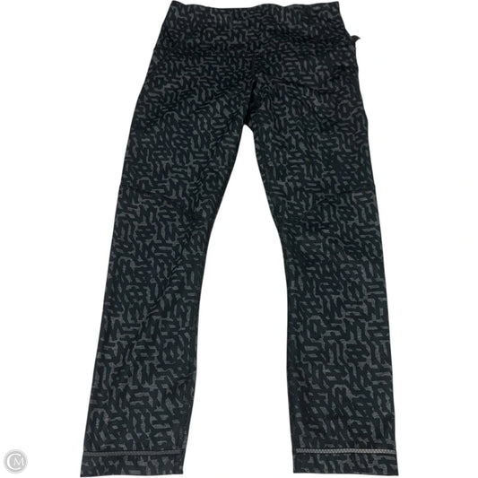Athletic Leggings By Lululemon In Black & Grey, Size: S