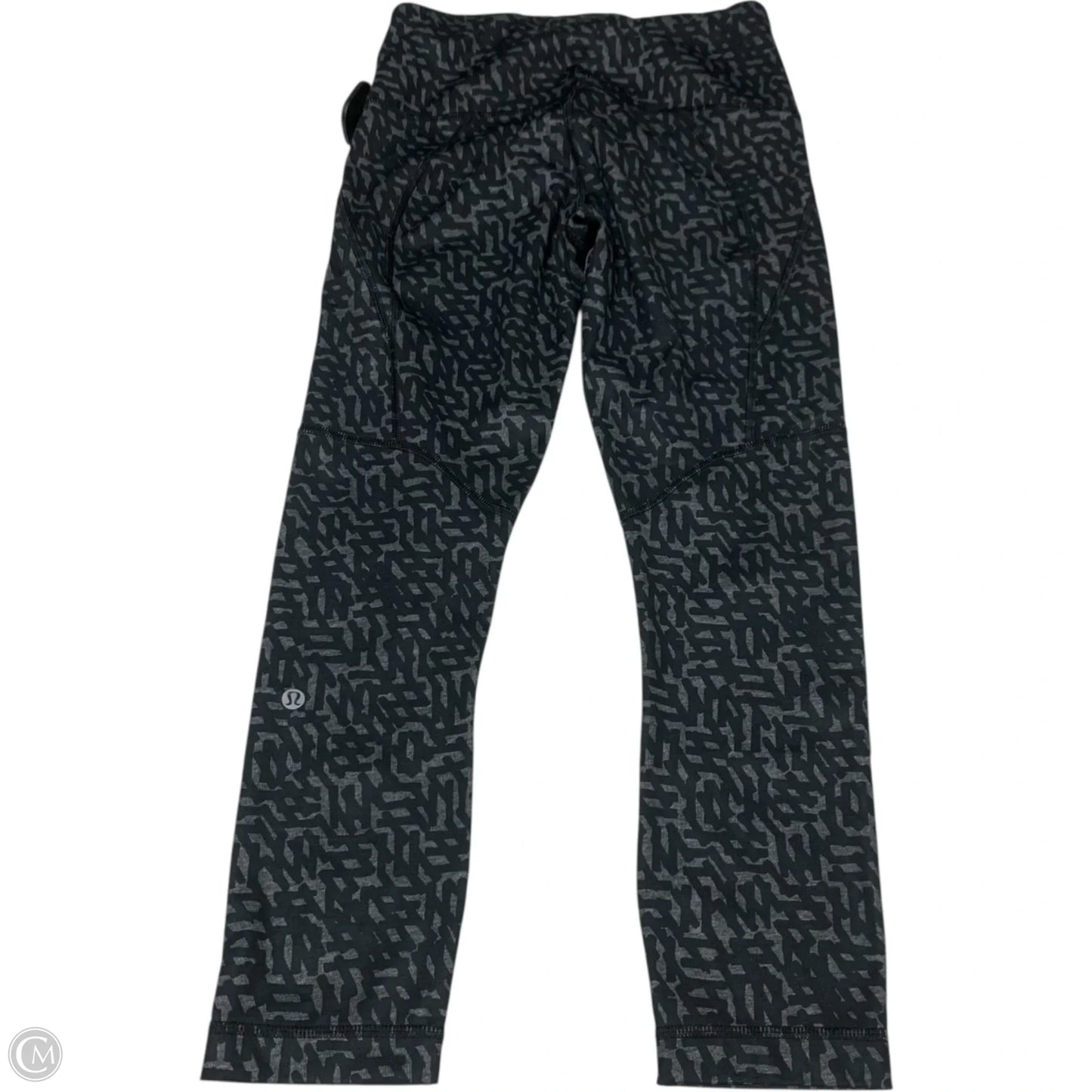 Athletic Leggings By Lululemon In Black & Grey, Size: S