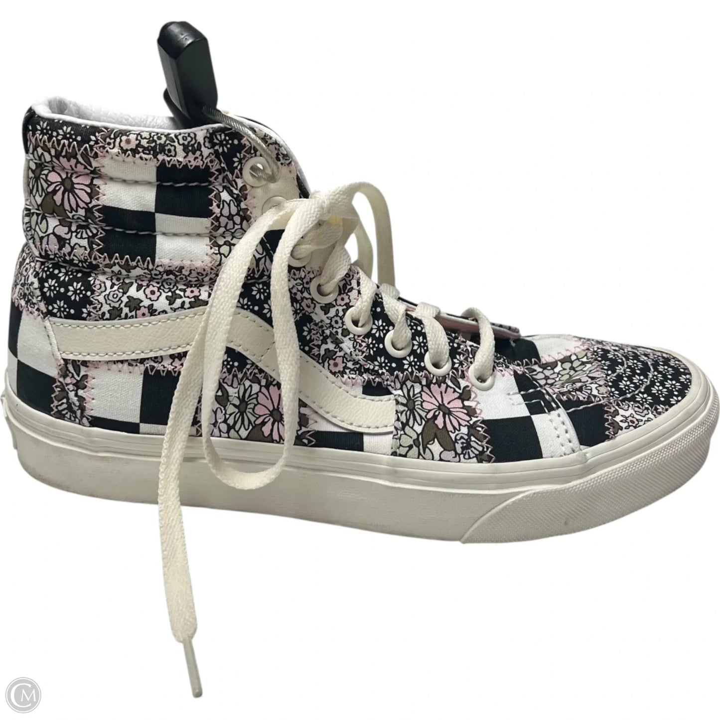 Shoes Sneakers By Vans In Black & Pink, Size: 8