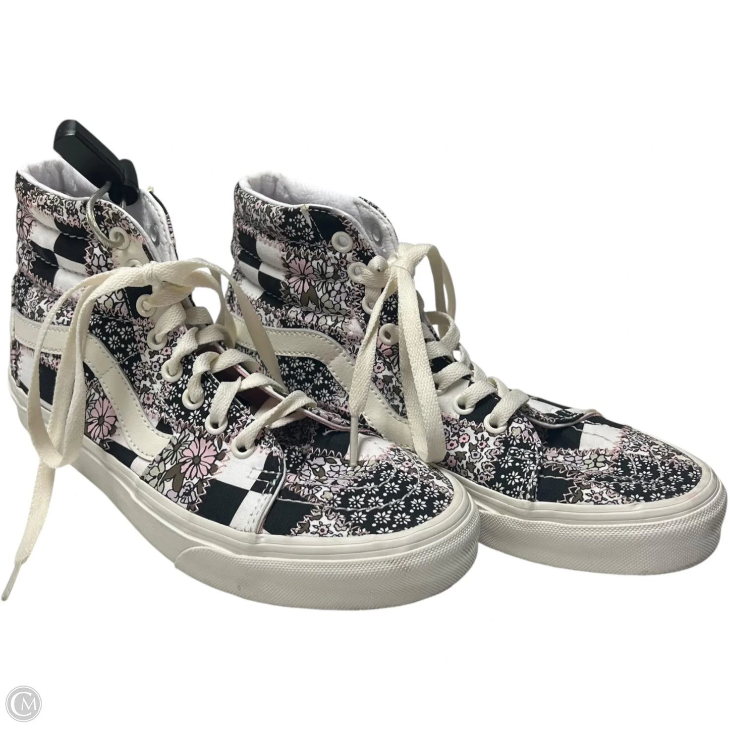 Shoes Sneakers By Vans In Black & Pink, Size: 8