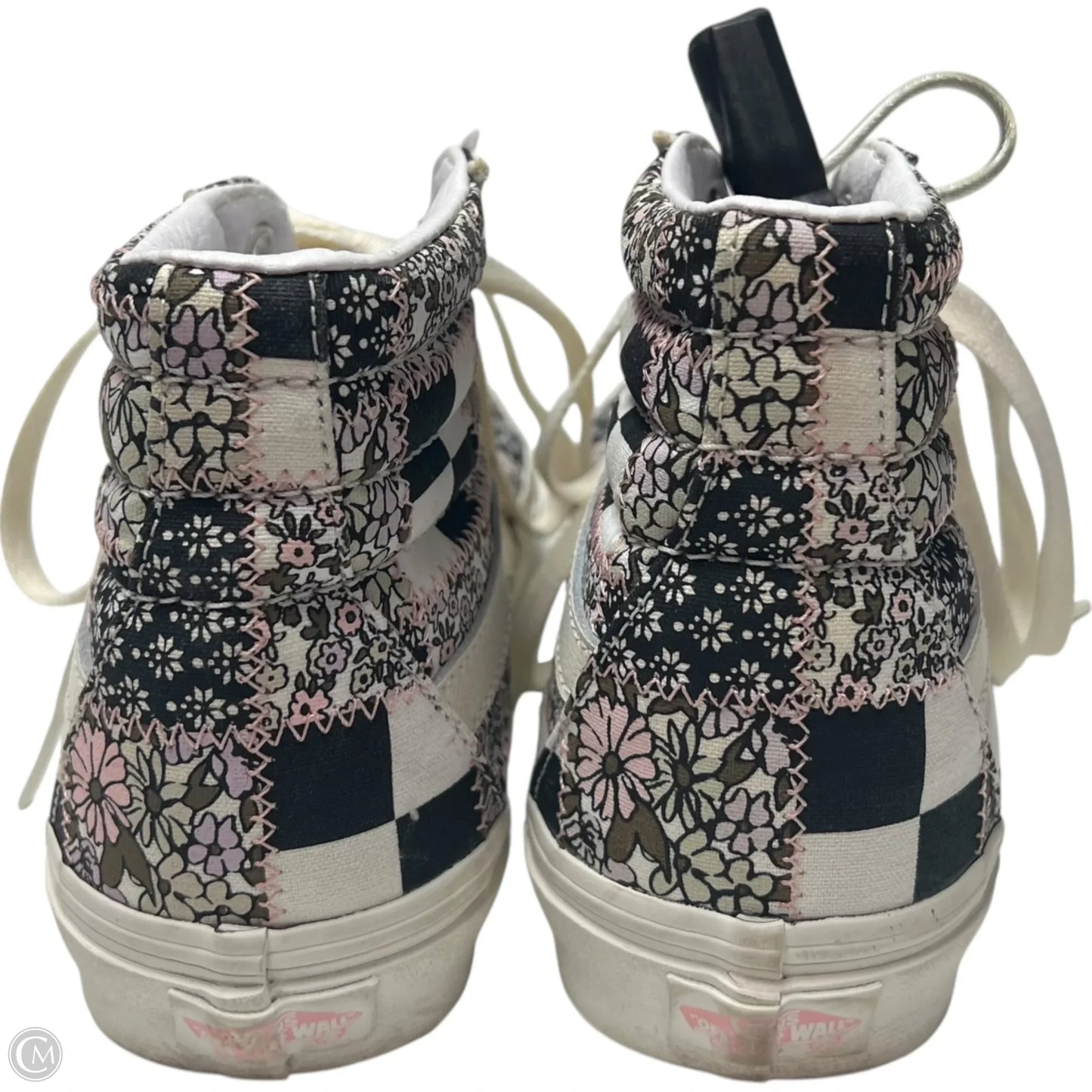 Shoes Sneakers By Vans In Black & Pink, Size: 8