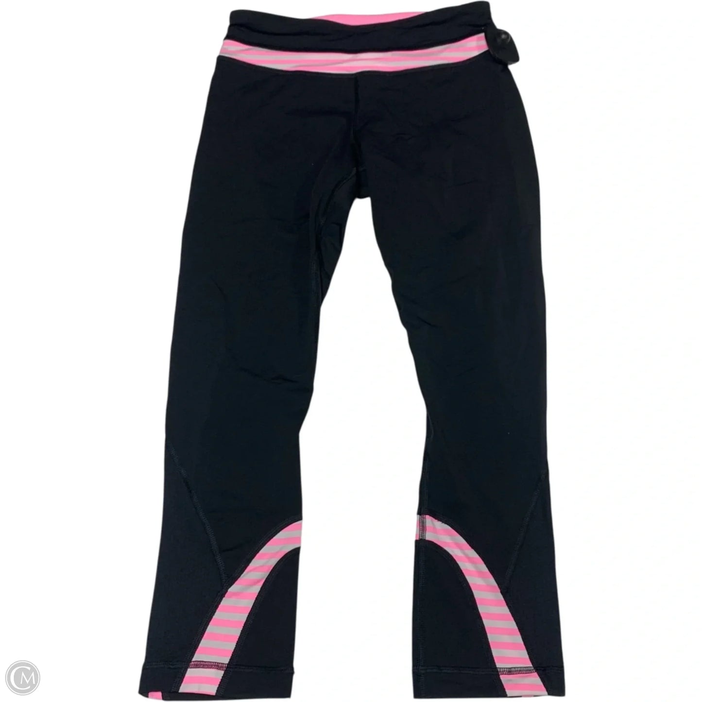Athletic Leggings By Lululemon In Black & Pink, Size: S