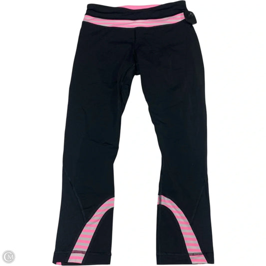 Athletic Leggings By Lululemon In Black & Pink, Size: S
