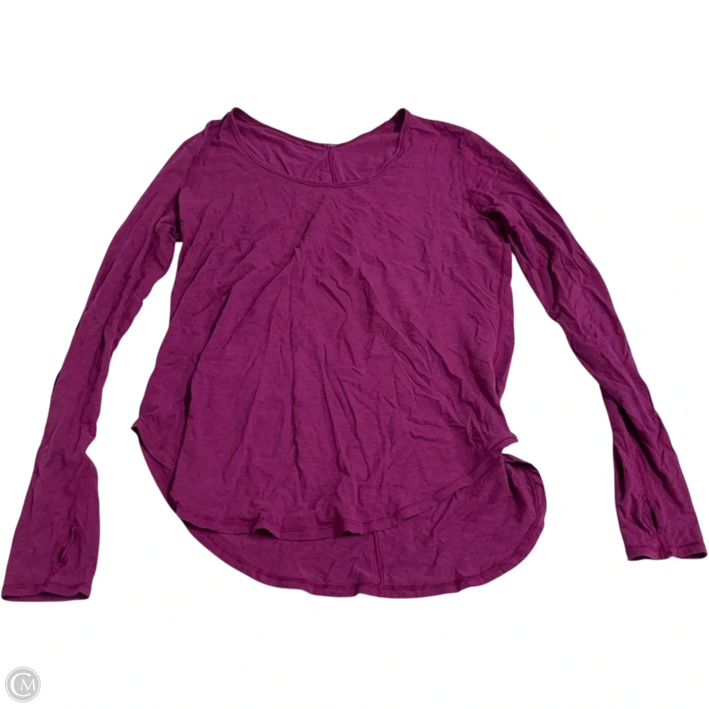 Athletic Top Long Sleeve Crewneck By Lululemon In Purple, Size: S
