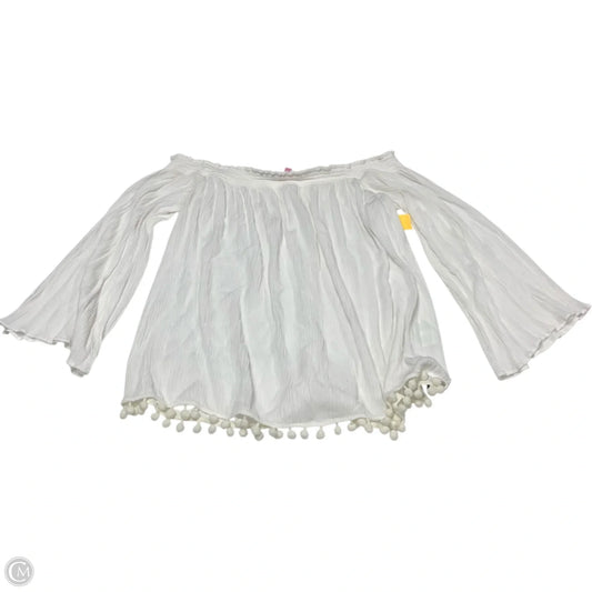 Top Long Sleeve Designer By Lilly Pulitzer In White, Size: Xl