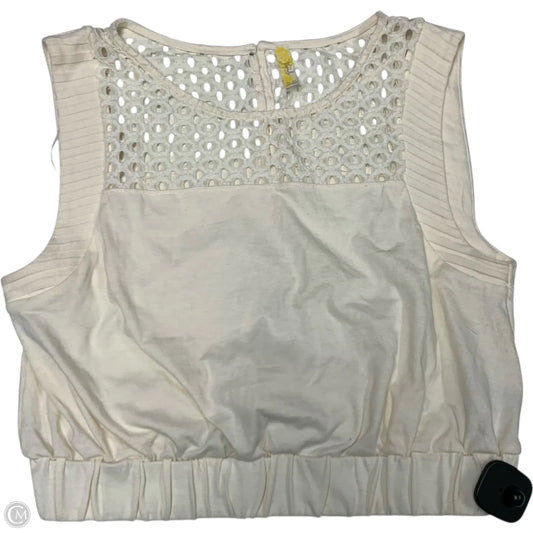 Top Sleeveless By Free People In Cream, Size: M