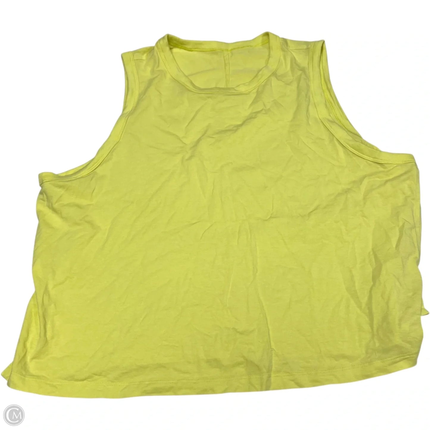 Athletic Tank Top By Lululemon In Yellow, Size: Xl