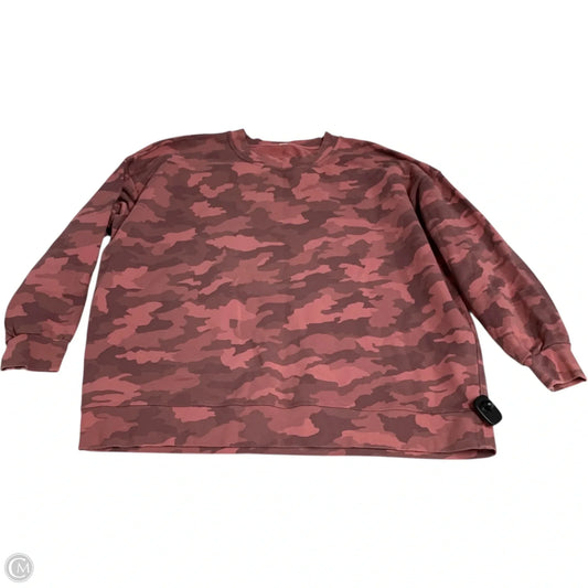 Athletic Sweatshirt Crewneck By Lululemon In Camouflage Print, Size: Xl