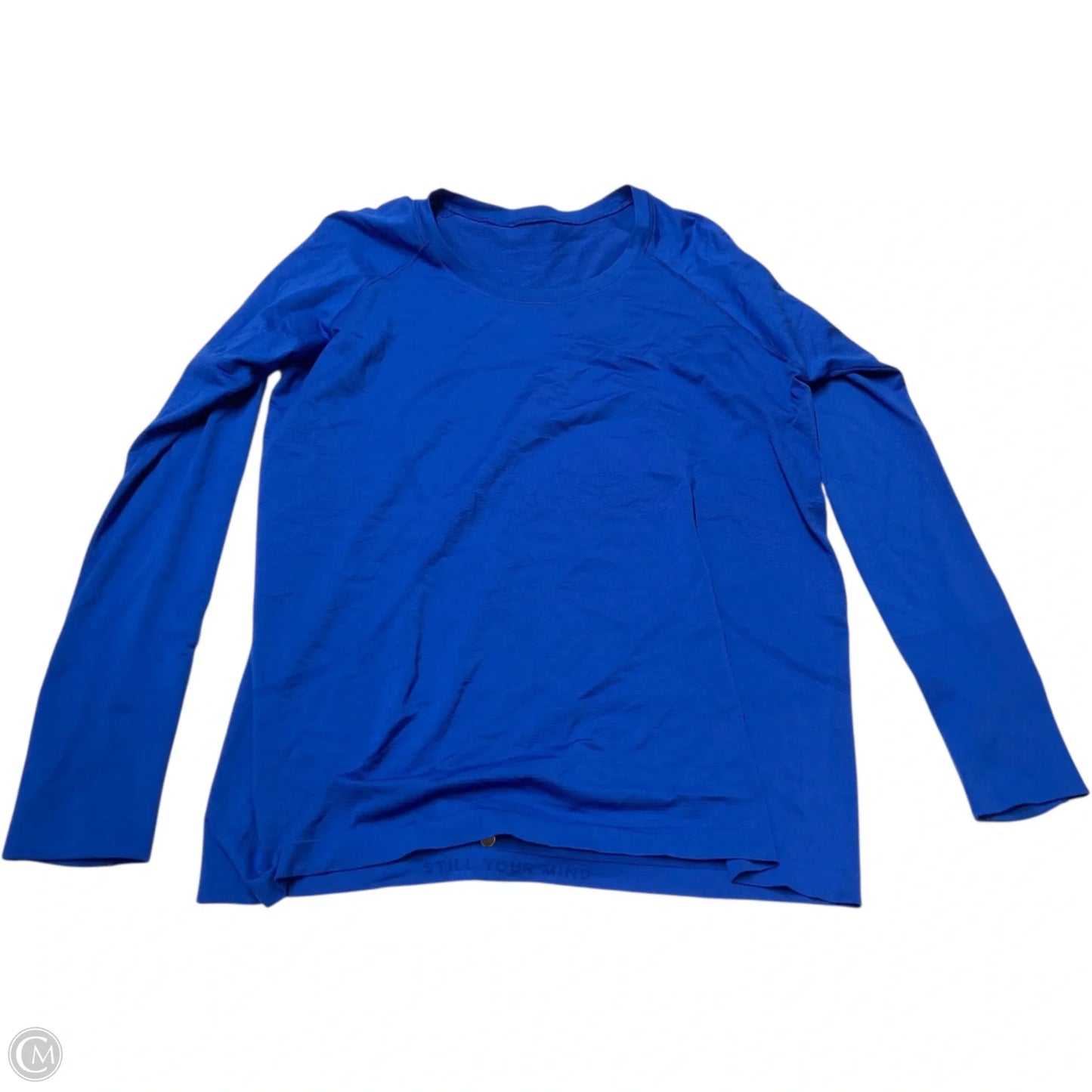 Athletic Top Long Sleeve Crewneck By Lululemon In Blue, Size: Xl