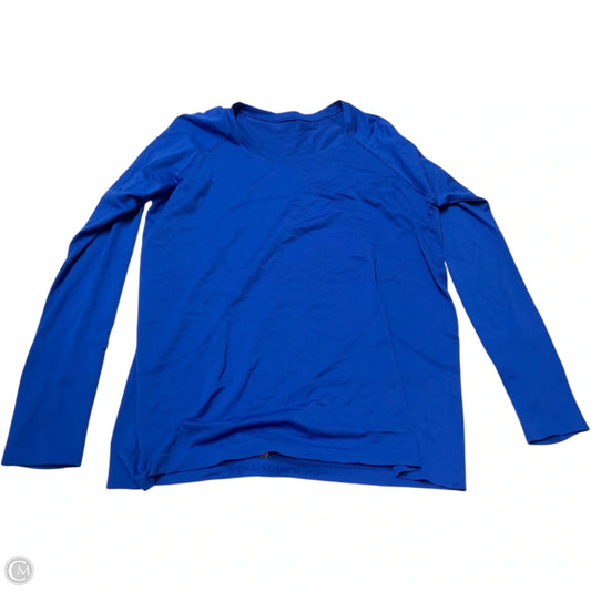 Athletic Top Long Sleeve Crewneck By Lululemon In Blue, Size: Xl