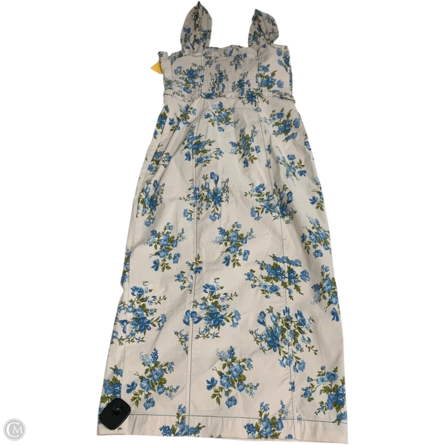 Dress Casual Midi By Anthropologie In Blue & Cream, Size: Xs